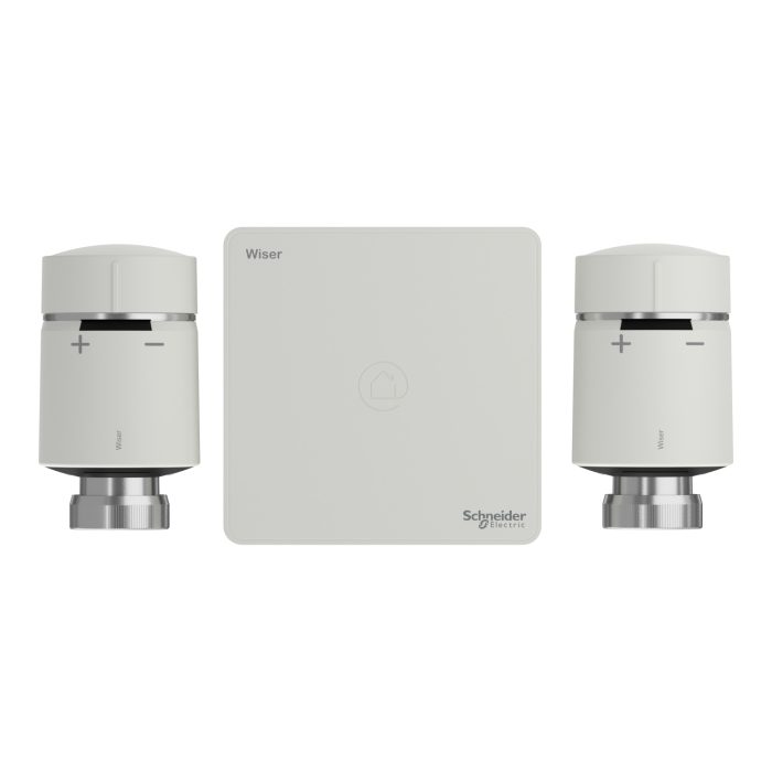 CCTFR6906-Schneider-Electric-Wiser-KIT-VANNES-THERMOSTATIQUES-CONNECTEES-PASSERELLE-WIFI-2-TETES-DE-VANNE