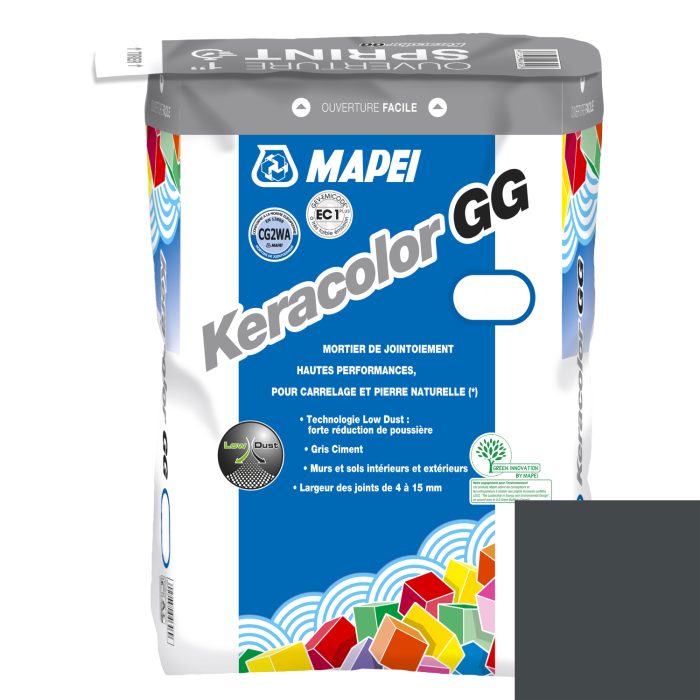 Mortier de jointoiement large KERACOLOR GG 114 - Gris ANTHRACITE - pour joint de 4 à 15mm [25kg]