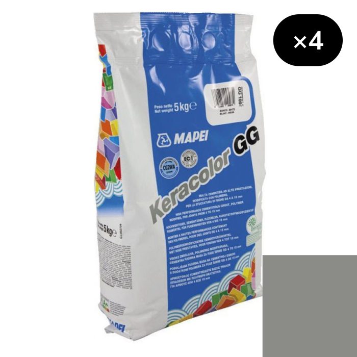 Mortier de jointoiement large KERACOLOR GG 112 - Gris MOYEN - pour joint de 4 à 15mm (4x5kg)