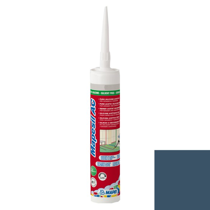 Mastic silicone MAPESIL AC 169 - Bleu ACIER [310ml]