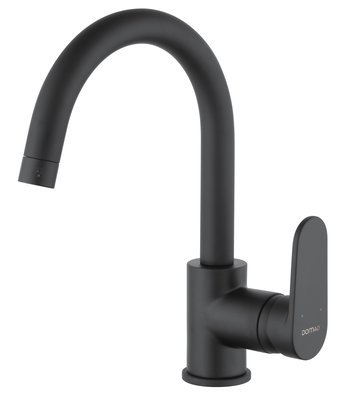 Mitigeur lavabo bec haut - DOMAO 300 (Noir mat)