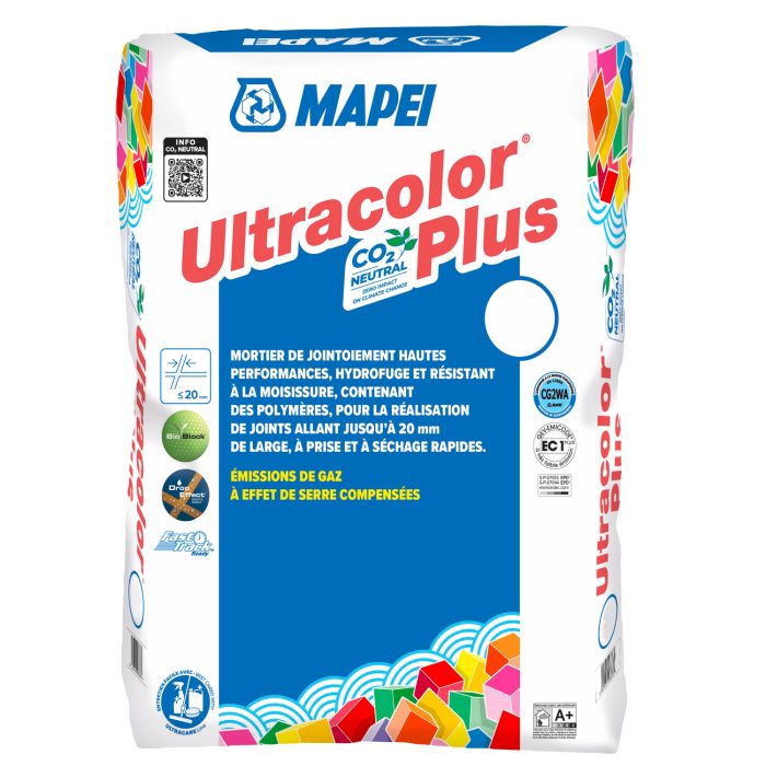 Mortier de jointoiement ULTRACOLOR PLUS 100 - BLANC - pour joint jusqu'à 20mm (25kg)