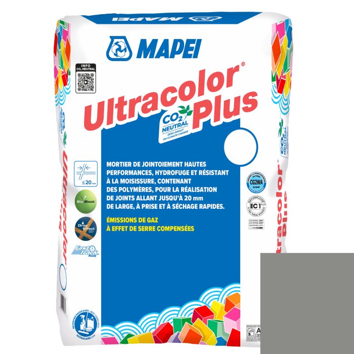 Mortier de jointoiement ULTRACOLOR PLUS 112 - Gris MOYEN - pour joint jusqu'à 20mm (25kg)