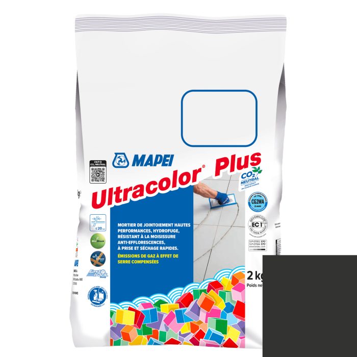 Mortier de jointoiement ULTRACOLOR PLUS 120 - NOIR - pour joint jusqu'à 20mm (2kg)