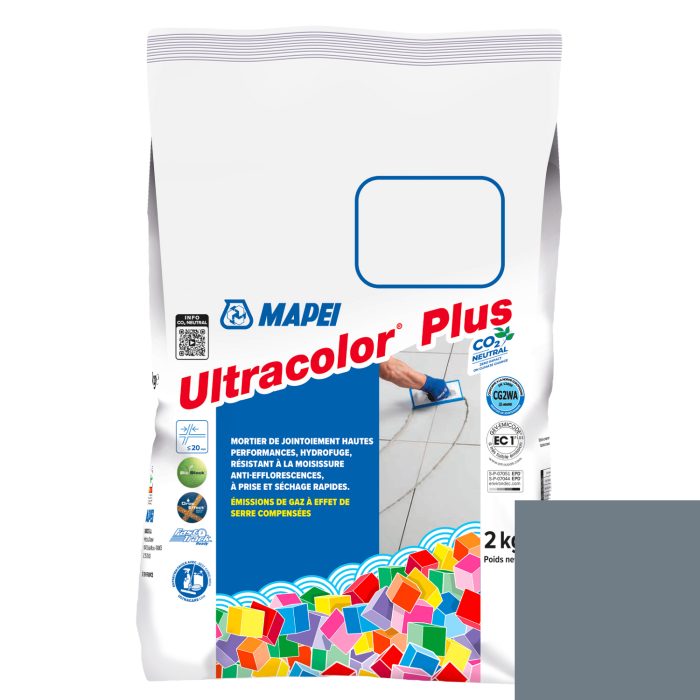 Mortier de jointoiement ULTRACOLOR PLUS 125 - Gris CHATEAU - pour joint jusqu'à 20mm (2kg)