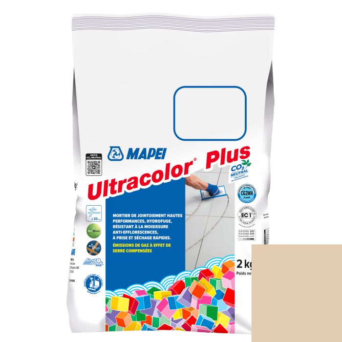 Mortier de jointoiement ULTRACOLOR PLUS 132 - BEIGE - pour joint jusqu'à 20mm (2kg)