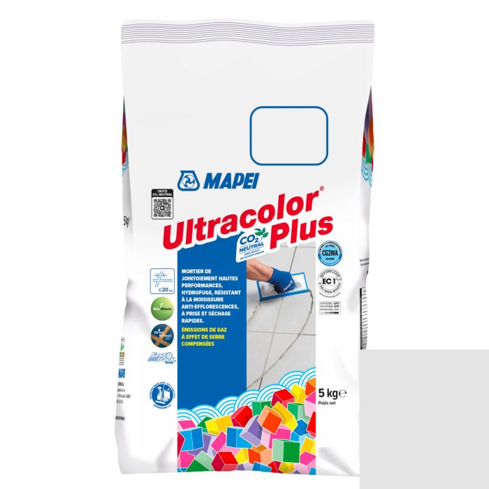 Mortier de jointoiement ULTRACOLOR PLUS 111 - Gris ARGENT - pour joint jusqu'à 20mm (5kg)