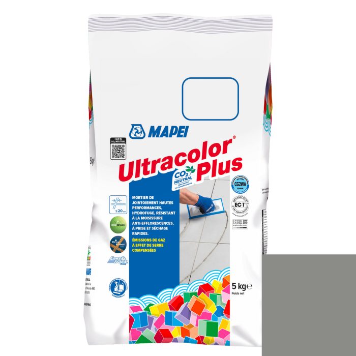 Mortier de jointoiement ULTRACOLOR PLUS 112 - Gris MOYEN - pour joint jusqu'à 20mm (5kg)