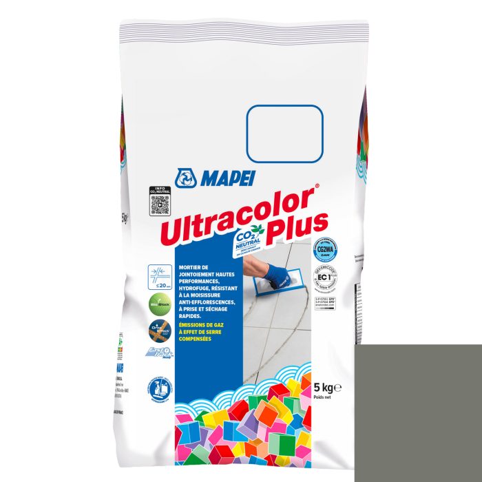 Mortier de jointoiement ULTRACOLOR PLUS 113 - Gris CIMENT - pour joint jusqu'à 20mm (5kg)