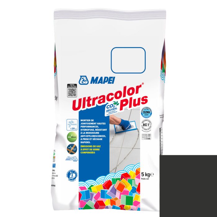 Mortier de jointoiement ULTRACOLOR PLUS 120 - NOIR - pour joint jusqu'à 20mm (5kg)