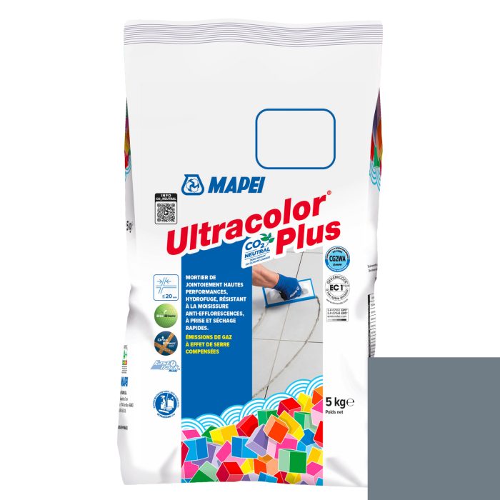 Mortier de jointoiement ULTRACOLOR PLUS 125 - Gris CHATEAU - pour joint jusqu'à 20mm (5kg)