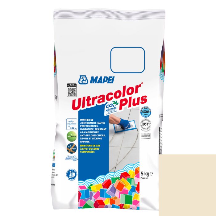 Mortier de jointoiement ULTRACOLOR PLUS 130 - JASMIN - pour joint jusqu'à 20mm (5kg)